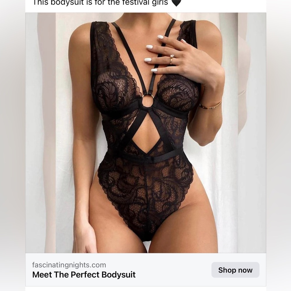 Fascinating Nights Brand New with Tags Lace Bodysuit - Large